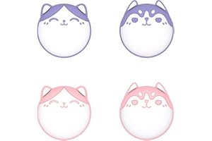 playvital Copri Levette Analogiche Gommini per ps5,per ps4 Joystick,Thumb Grip Caps per Xbox Series/One X S,Switch PRO Controller-Husky&Gattino-Rosa&Lilla