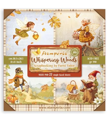 Kit De Ephemera Y Recortes Para Scrapbooking 'Whispering Woods' - Papeles Adhesivos, Diseños De Bosque Otoñal, Para Álbumes, Journaling Y Manualidades