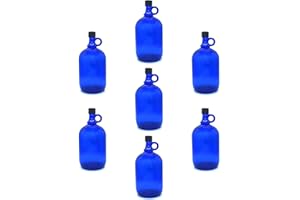 SELECTION ·1948 · ALBERTS · PREMIUM ALBERT PFÄFFLE 7X Glasballon blau 2 Liter, Henkelflasche aus Blauglas inkl. Handschraubverschluss PP31,5 (VPE 7 Stück)