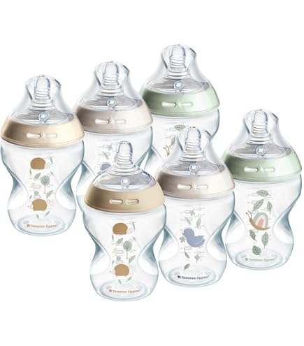 Biberon 160 Ml En Verre Résistant à La Chaleur - Tétine Semblable Au Sein - Anti-colique - Pour Bébés 0 à 6 Mois - 6