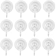 Suction Cup Hooks, Pack of 12 - Locking System - Extra Strong Vacuum Suction Power - Ideal Kitchen or Bathroom Hangers - For Towels, Bathrobes, Coats, Pans, Tools, etc. - No Drilling, Screws or Glue.