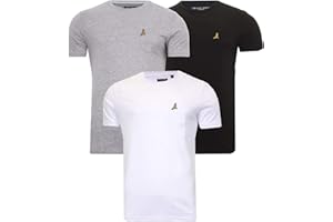 BRAVE SOUL Mens 5 Pack Neutral Colours Crew Neck Tee Shirts