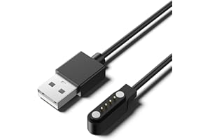 MUGUST Replacement Magnetic Charging Cable for Bone Conduction Headphones, USB Charger Cord for 4-pin Interface Bone Conduction Headphones, Smartbands, and Smartwatches (7.62mm Pitch)