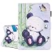 Produktbild iPad 9.7 2018 / 2017 Hülle, Apple iPad Air 2 Cover, iPad Air Schutzhülle, A-BEAUTY PU Leder Mode niedlichen Cartoon Muster im Book Style mit Ständer Funktion und Karten Slot, Panda