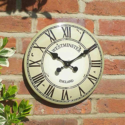 Reloj de pared outside-in westminter torre crema 12 in (5065043)