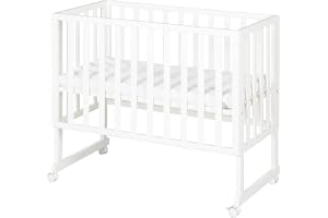 roba Codododo-säng, 45 x 90 cm, safe asleep 3-i-1, justerbar höjd, komplett set med vagga, madrass, canvasbarriär och bromshj