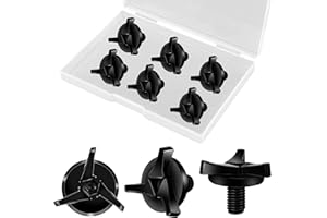 SAVITA 6pcs Motorcycle Helmet Screws, Motorcycle Helmet Visor Screws Helmet Visor Screws Motorcycle Helmet Accessories (Black)