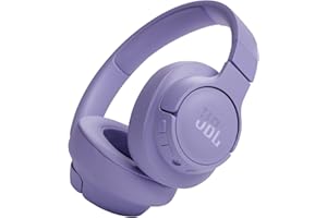 ‎JBL JBL Tune 720BT Bezprzewodowe Słuchawki Wokółuszne z Bluetooth 5.3, 76h Odtwarzania na Baterii, Składana Konstrukcja, JBL Pure Bass, funkcja Voice Aware, Kompatybilne z Asystentem Głosowym, Fioletowe