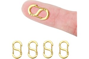 Calkkrer Lot de 5 maillons de chaîne, petit clip en métal pour raccourcir votre sac, longueur de la chaîne. Boucles métalliques réglables pour sangle de chaîne, sac.