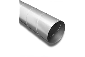 K-TECH-PRO Tuyau de ventilation en acier galvanisé - Diamètre : 150 mm - Longueur : 1 m