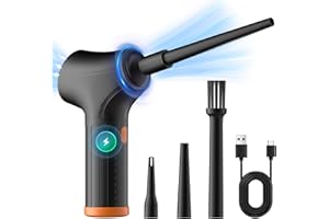 IFYFUL Compressed Air Duster | 6000mAh | 3-Speed | 6W RPM Max | Suitable for Keyboard/Car/Home Cleaning | Replaces Compressed Air Can