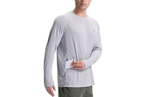 BALEAF Męska kamizelka rash z długim rękawem szybkoschnąca ochrona przed wysypką do BJJ koszulki kąpielowe UPF 50+ UV