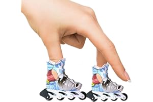 Sollee Rollerskates Finger Finger Skateboard Spielzeug -Finger-Skates -Finger-Spielzeug-Set Partygeschenke Geschenk für Kinder Erwachsene
