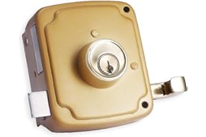 IFAM Cerradura de Sobreponer Modelo CS126, Cilindro con Apertura a Ambos Lados de la Puerta, Válida con Aperturas Izquierda o Derecha, 100 mm, Seguridad y Protección