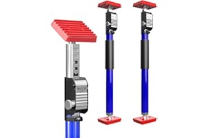 3-H Third Hand Telescopic Support Pole Heavy Duty, All-Steel Support Rod for Cabinet Jacks Cargo Bars Drywall Support-165 lbs Capacity and Extends from 15.7 to 27.5 Inch, 2 Pack(Blue)