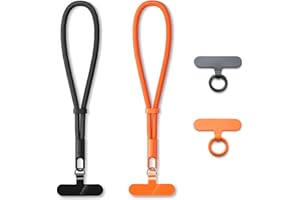 MORSUNBELA 2 Cordon telephone portable dragonne telephone portable, réglable Chaîne de téléphone, universel lanière téléphone, anti-perte bracelet, cordon court