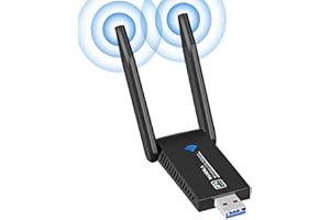 Maxesla WLAN Stick, 1300Mbps USB 3.0 Adapter 2.4GHz/5GHz, mit 5dBi Dual Band High Gain für PC/Desktop/Tablet/Laptop, Kompatibel mit Windows 10/8/7/Vista/XP, Mac OS X
