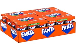 Fanta Original Gusto Arancia, con Succo di Arance Italiane, Senza Aggiunta di Conservanti, Lattina 100% riciclabile, Gusto Rinfrescante - 24 lattine da 150 ml