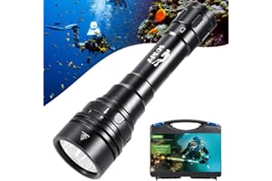APLOS AP150 Dive Torch, 15000 Lumen, Underwater 150m, Scuba Diving Torch with Rechargeable Batteries and Charger