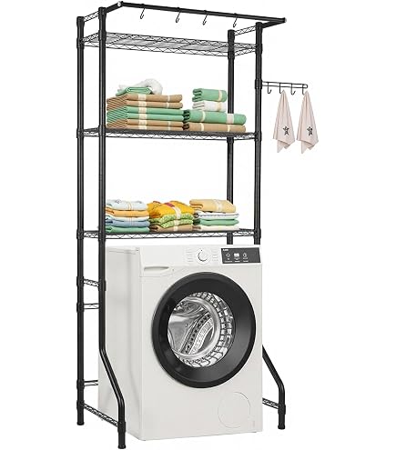YESTAIM Étagère De Rangement 3 Étages Pour Machine à Laver - Support Gain De Place Solide Et Ajustable