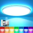ZWOOS Lampada da soffitto LED 30 W, plafoniera RGB rotonda 2700 K-6500 K, dimmerabile, compatibile con Alexa, Google Home, Control APP, telecomando, per camera da letto, soggiorno, cucina