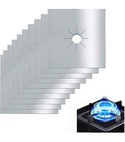 2 Coperture Per Fornelli A Gas In Silicone/fibra Di Vetro, 68x45 Cm, Tagliabili, Resistenti Al Calore 260°C, Lavabili