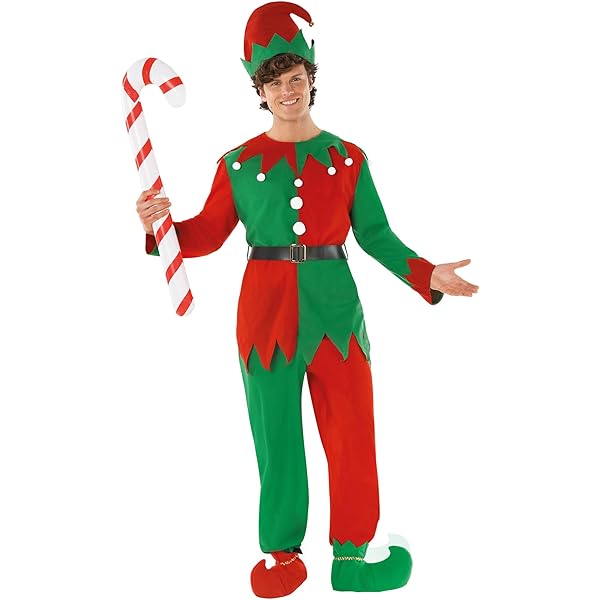Morph Costume Lutin Homme, Deguisement Lutin Adulte, Elf Costume, Costume Noel Homme, Deguisement Noel Adulte M