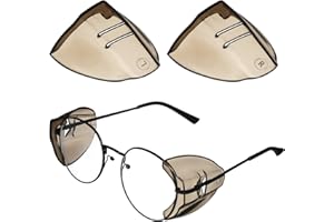 SEWACC 2Paires Protection pour Lunettes Latérales Amovibles Tpu pour Lunettes de Sécurité Protection les Éclaboussures Confortables et Légères Marron Foncé
