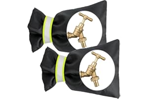 WEALROTN Outdoor Tap Cover for Winter, Thickened Outside Tap Cover Frost Protectors for Winter, Garden Tap Cover Jacket for Outdoor Taps, Waterproof Protector Outdoor Faucet from Freezing(2 PCS)