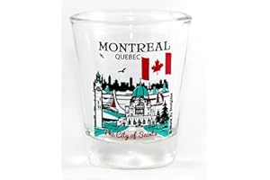 World By Shotglass Montreal Quebec Canada Great Canadian Cities Collection Verre à shot