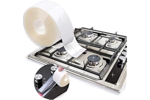 XCOZU Nastro Sigillante Autoadesivo Non Residuo, Impermeabile e a Prova di Muffa, Nastro Sigillante Trasparente in PVC per Vasca da Bagno Cucina Lavandino Doccia WC e Parete Sigillante