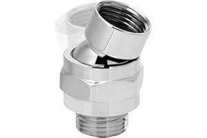 FIACVRS Shower Connector Ball, Shower Head Swivel Ball Adapter, Solid Brass Universal Adjustable Showers Arm Extension Connector for Flexible Showr-ES Positioning,Showers Head Angle Adapter