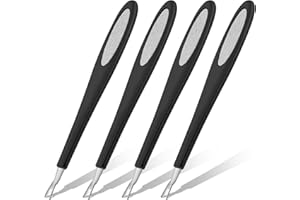 Alaoo 4 Pcs Cuticule à Ongles Fourches,Fourchette à Cuticules,Cuticules Trimmer Pusher,Nail Art Fourche,Outil de Soin des Ongles pour Nettoyer Ongles et Ongles des Orteils