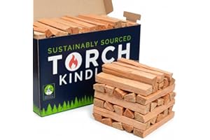 Torch Kindling – Allume-feu Naturel séché au Four pour poêle à Bois, feu Ouvert, Barbecue, Four à Pizza, cheminée, Barbecue, brasero – Bâtons de Bois de Chauffage de 2,5 kg pour Allumer Le Charbon de