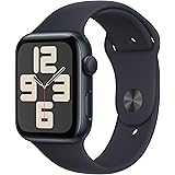 Apple Watch SE (2ª generazione, 2023) GPS 44 mm Smartwatch con cassa in alluminio color mezzanotte e Cinturino Sport mezzanot