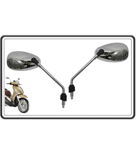 Specchietto Retrovisore Sinistro Cromato Originale Piaggio Beverly 125-300-350 - Foto 3