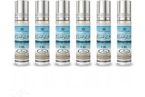 AL-REHAB Business Square Pack de 6 almizcle perfume al Rehab Zahrat Hawaii 6 ml 100% aceite