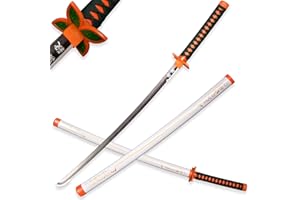 ACTASITEMS Espada de madera para cosplay de anime japonés, 104 cm, color blanco