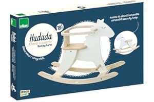 Vilac- Lot Hudada Cheval à Bascule Ivoire + arceau Giocattoli impilabili, Multicolore, 1129W