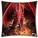 A-SLLE Square Unique Decorative Throw Pillow Case Cushion Cover Dragon Design 18 X 18 Two Sides Printed 91