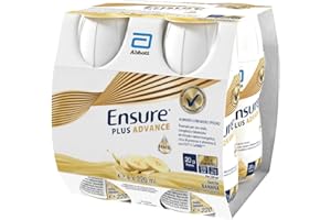 Ensure Plus Advance Supplemento Nutrizionale Ipercalorico ed Iperproteico |Formato bevanda| Alimento a fini medici speciali iperproteico| Confezione 4x220ml Gusto Banana