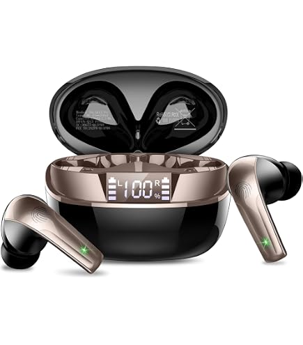 Bluetooth 5.4 Kopfhörer In-Ear – 40 Std. Akku, ENC, IP7 Wasserdicht – Hellviolett