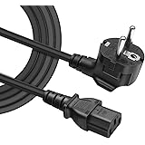 BERLS Cable Alimentation 3 Broches ecCran PC pour DELL BENQ HP AOBC, Câble D'alimentation pour Projecteur Benq, Cordon Electr