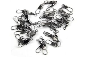 Fliyeong Fischereiverbindungs-Art A Fischerei-Schnappverbindungsstücke Kugellagerwirbelstift-Ringe Angelschnur Haken Angelzubehör 10 Stücke