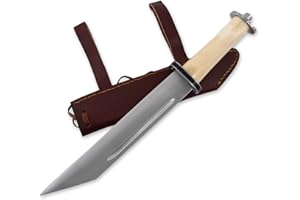 VEHI MERCATUS Wikinger Sax Typ Scrama mit Knochengriff inkl. Lederscheide