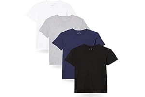 FM London (confezione da 4), magliette biologiche da uomo - Magliette da uomo di peso medio, confezione multipla ideale da indossare ogni giorno - Senza etichetta, comode, morbide