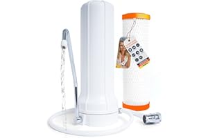 sanquell Filtro de agua potable Simply | Filtro de carbón activo y filtro estéril | para cocina, viajes, caravanas, barcos, hasta 8 litros/minuto