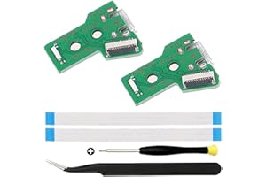 ZHUROUPU JDS-055/JDS-050 zamiennik portu ładowania micro USB adapter naprawa część ładowarka płytka drukowana z 12-pinowym kablem Flex do PlayStation do kontrolera bezprzewodowego PS4