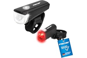‎FISCHER FISCHER Fahrrad LED-Akku Beleuchtungs-Set small-Box, spritzwassergeschützt, wiederaufladbar