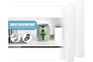 KitchenRaku 2 tappetini grandi in silicone, 50 x 70 cm, antiscivolo, resistenti al calore, riutilizzabili, adatti per alimenti, lavabili in lavastoviglie